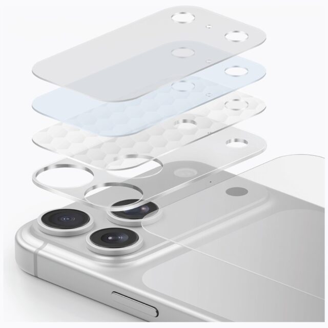 Ochrona modułu aparatu i tylnego panelu   UNIQ Optix Aeroshield+ Camera Module Protector do iPhone 17 Pro Max przezroczysty - imagine 4