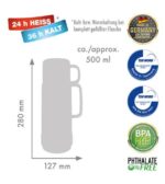 ROTPUNKT Glass thermos capacity 0.5 l  shiny amethyst (purple)