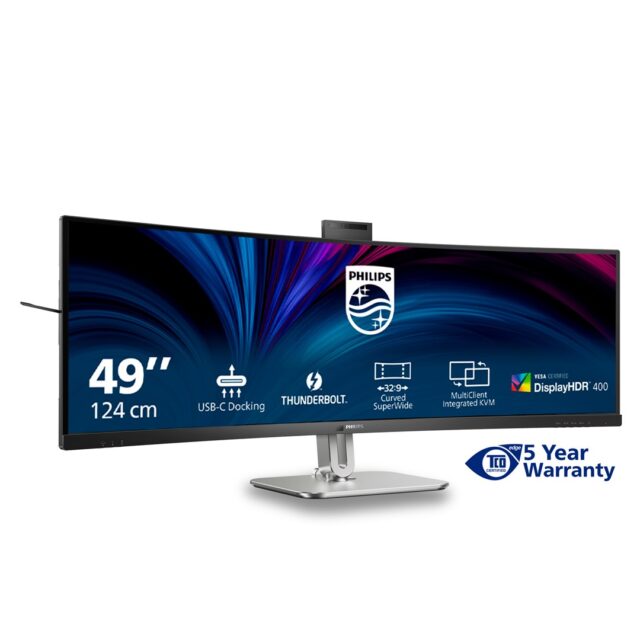 Philips 49B2U6903CH/00 computer monitor 124.5 cm (49 ) 5120 x 1440 pixels Dual QHD LCD Grey - imagine 9