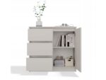 CHEST OF DRAWERS 1 DOOR 3 DRAWERS COLOUR CASHMERE - imagine 8