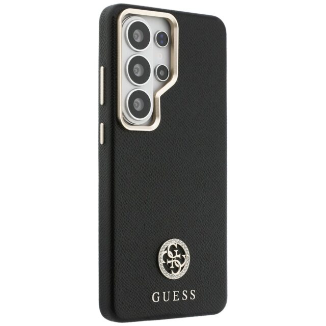 Case Guess Rhinestone Round Logo MagSafe for Samsung Galaxy S26 Ultra black - imagine 4
