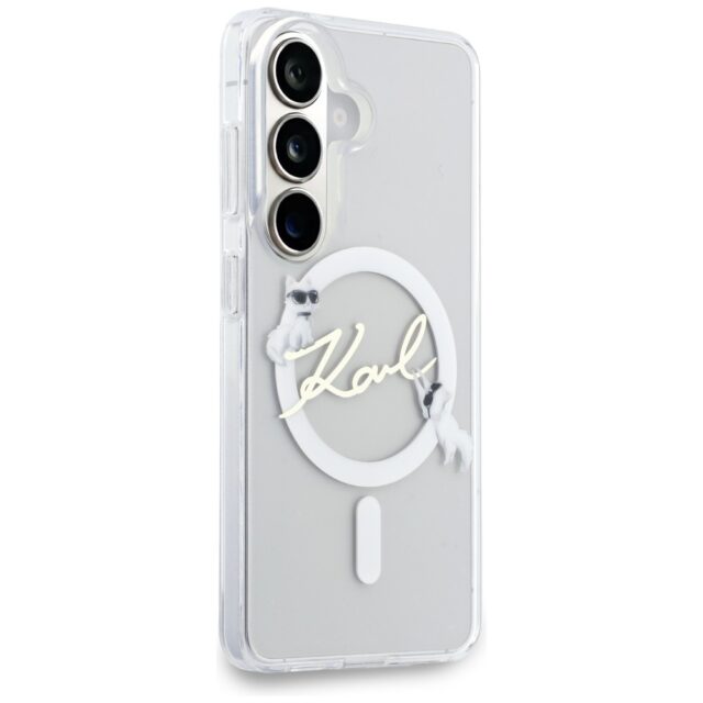 Case Karl Lagerfeld IML KC Script        MagSafe for Samsung Galaxy S26 transparent - imagine 5