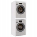 POLA TWIN WHITE WASHING MACHINE AND DRYER CABINET