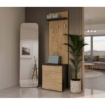 Topeshop DUO WIESZAK ANT/ART clothing hanger Anthracite  Oak - imagine 8