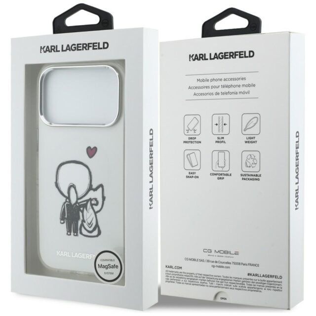 Etui Karl Lagerfeld Karl & Choupette      Back MagSafe do iPhone 17 Pro Max przezroczysty - imagine 8