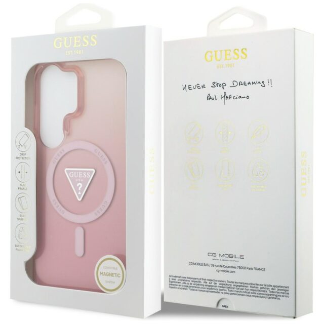 Case Guess IML Gradient Triangle MagSafe for Samsung Galaxy S26 Ultra pink - imagine 8