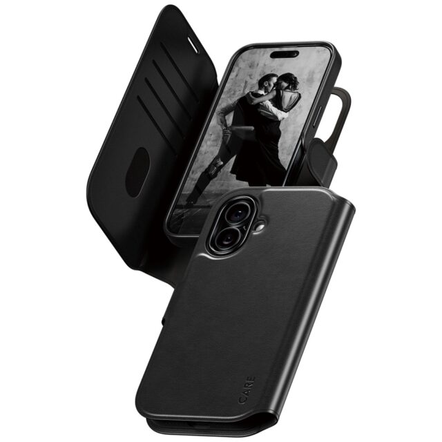 Case CARE by PanzerGlass Feature Tango 2w1 Wallet Case MagSafe for iPhone 17 black - imagine 2