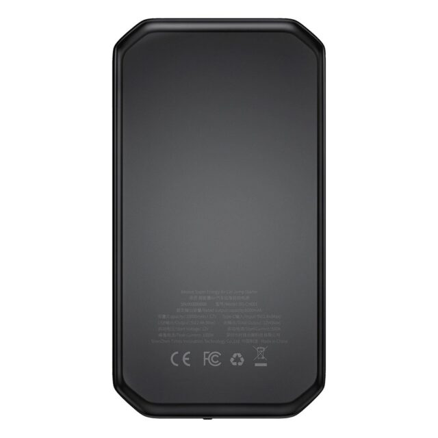 Baseus BS-CH001 - starting device  booster 10000 mAh 12V (1000 A / 500 A) + crocodile clips (black) - imagine 3