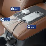 Car charger Spigen Essential EV603BT 60W USB-C/USB-A + USB-C cable black - imagine 3