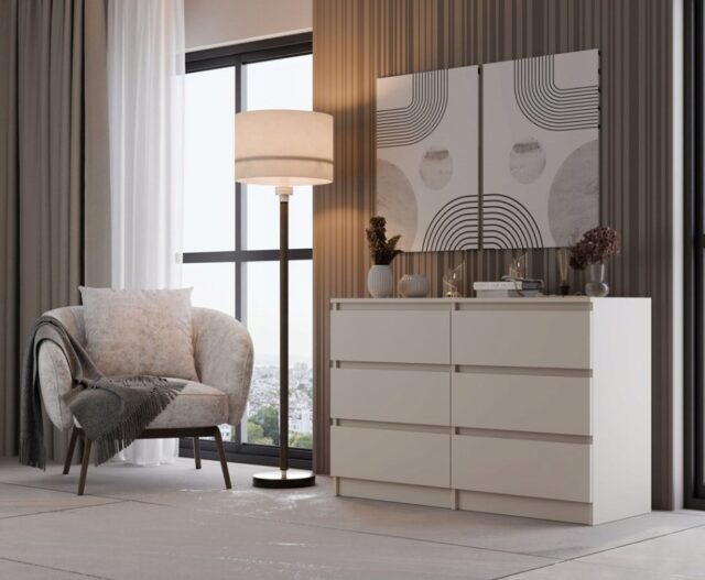 MALWA CHEST OF DRAWERS M6/120 CASMERE COLOUR - imagine 4