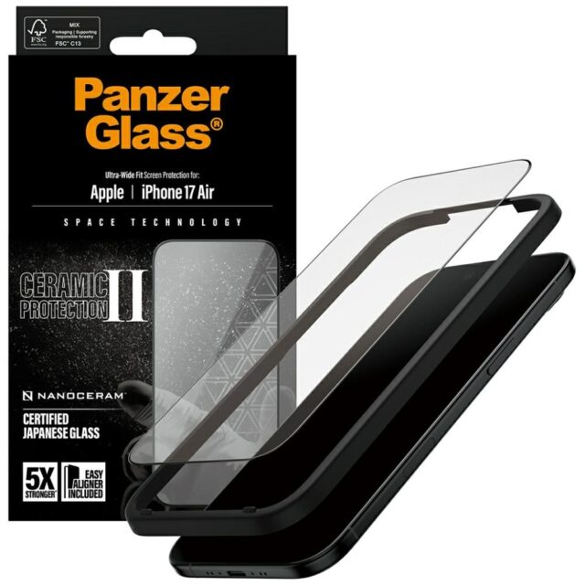 PanzerGlass Ceramic II Ultra-Wide Fit EasyAligner for iPhone Air - imagine 4