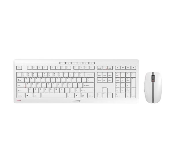 CHERRY Stream Desktop Recharge keyboard Mouse included Universal RF Wireless QWERTY English Grey - imagine 3