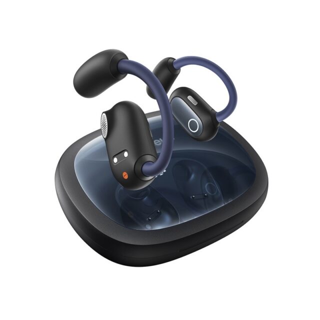 Baseus Eli Fit Open- Ear Headset Wireless Connectivity/Music USB Type-C Bluetooth Black - imagine 6