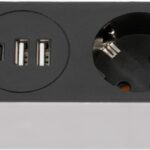 Brennenstuhl 1159780615 power extension 1.5 m 5 AC outlet(s) Indoor Black  Grey