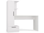 Cosmo Desk + Bookcase Set  White - imagine 2