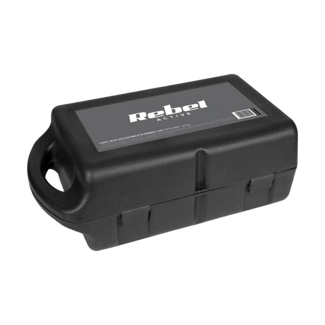 REBEL ACTIVE Adjustable dumbbells in a case 20 kg with a bar - imagine 6