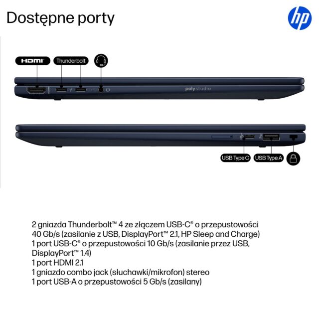 HP EliteBook X G1i Flip Ultra 7 258V 14 2.5K Touch 800nits 120Hz AG 32GB LPDDR5x-8533 SSD512 Intel Arc Cam IR 5 Mpx AI 68Wh W11Pro Blue Alu 3Y OnSite - imagine 5