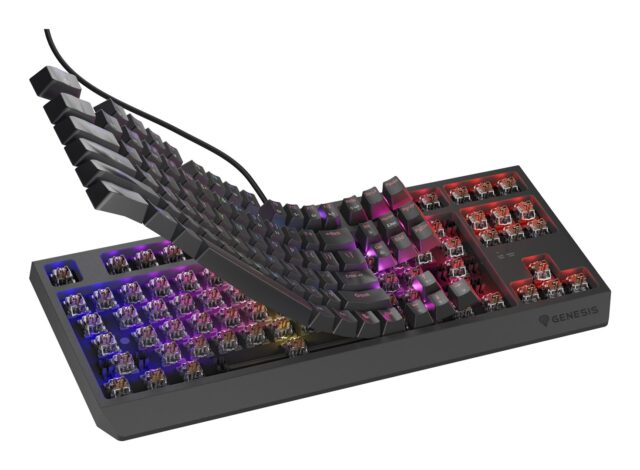 GENESIS Thor 230 TKL keyboard Gaming USB QWERTY US English Black - imagine 4