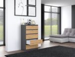 Topeshop M5 ANTRACYT/ARTISAN chest of drawers - imagine 2