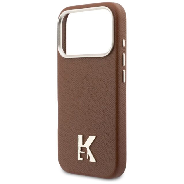 Case Karl Lagerfeld Karl Head Logo       MagSafe for iPhone 17 Pro brown - imagine 6