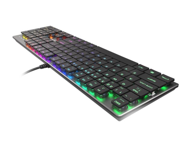 GENESIS Thor 420 RGB keyboard Gaming USB AZERTY US English Silver - imagine 5