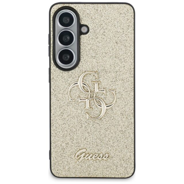 Case Guess Fixed Glitter Big 4G Metal    Logo for Samsung Galaxy S26 gold - imagine 3