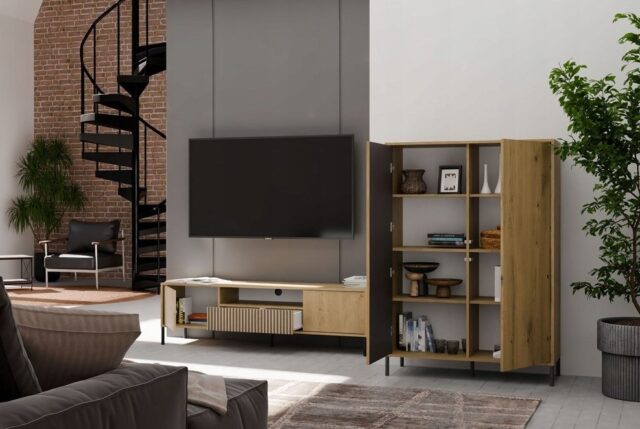 RTV KAMARO 160 SLIM/GŁ ARTISAN OAK - imagine 6