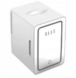 Mini lodówka z lusterkiem do makijażu LED ELLE 4L biała - imagine 6