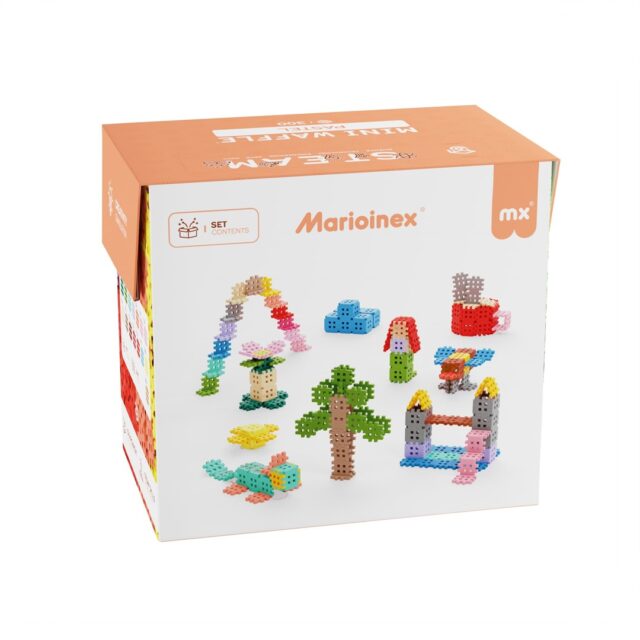 MARIOINEX Mini Waffle Pastel Building Blocks  300 pieces - imagine 2