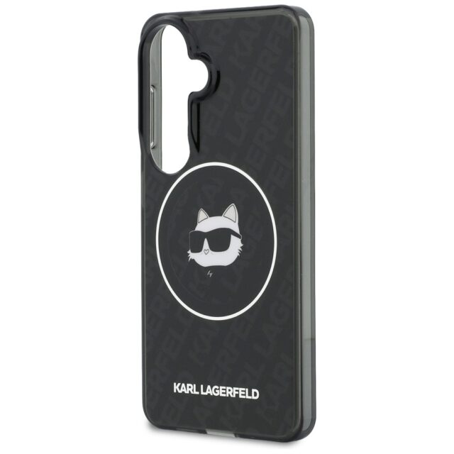 Case Karl Lagerfeld IML Repeated         Choupette MagSafe for Samsung Galaxy S26 black - imagine 6