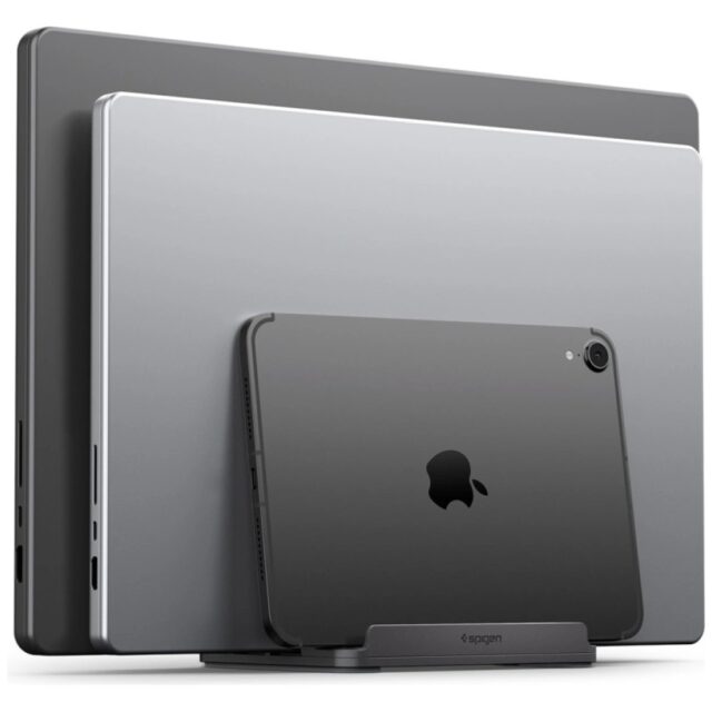 Stojak na laptopa Spigen LD208S4          Vertical Laptop Stand Space szary - imagine 4