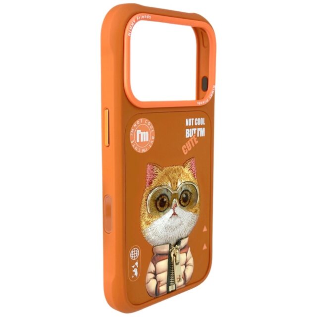 Etui Nimmy Cool&Cute 2.0 Cat do iPhone    17 Pro Max pomarańczowy - imagine 4
