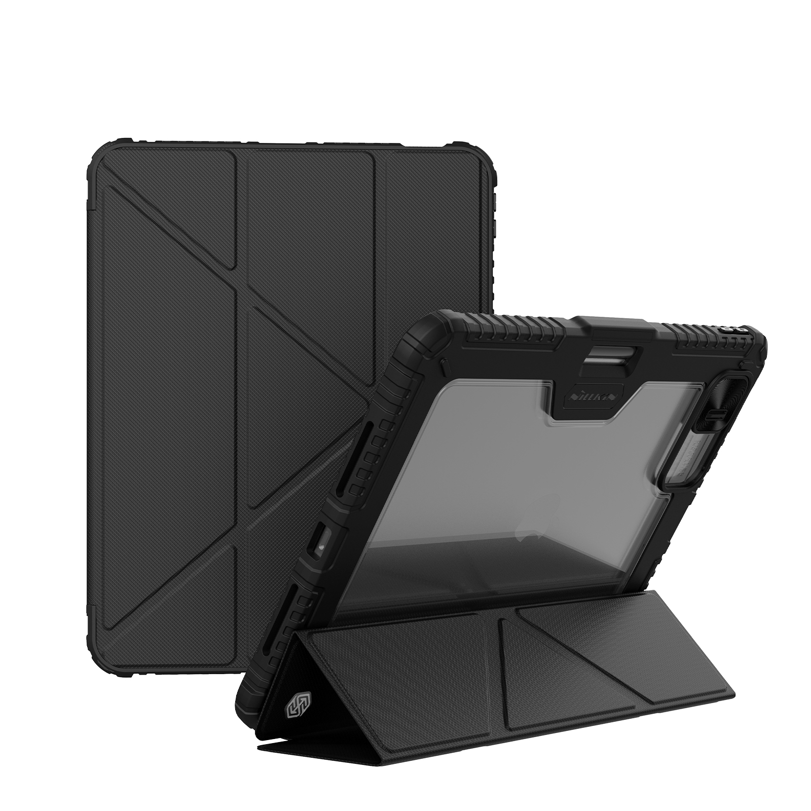 cps-ee081e5437ae87d6d79d0b40e38e4349-2026-03-05-08-32-12 Nillkin Bumper PRO Protective Stand Case Multi-angle pro iPad Pro 12.9 2020/2021/2022/ Air 13 2024/2025 Black - imagine 1