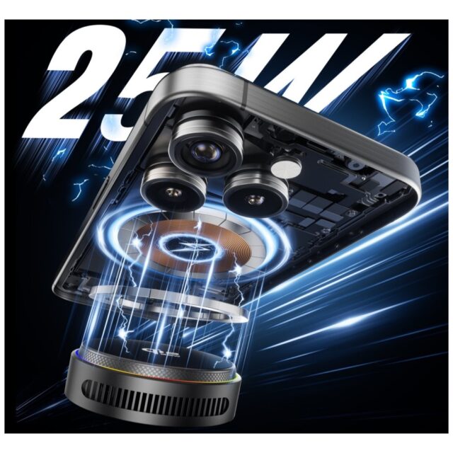 Wireless charger 4smarts 25W Qi2 25 MagSafe RGB 360° grey - imagine 3