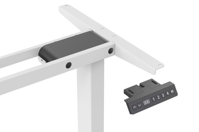 Desk frame  elec. adjustable  L shape  white - imagine 7