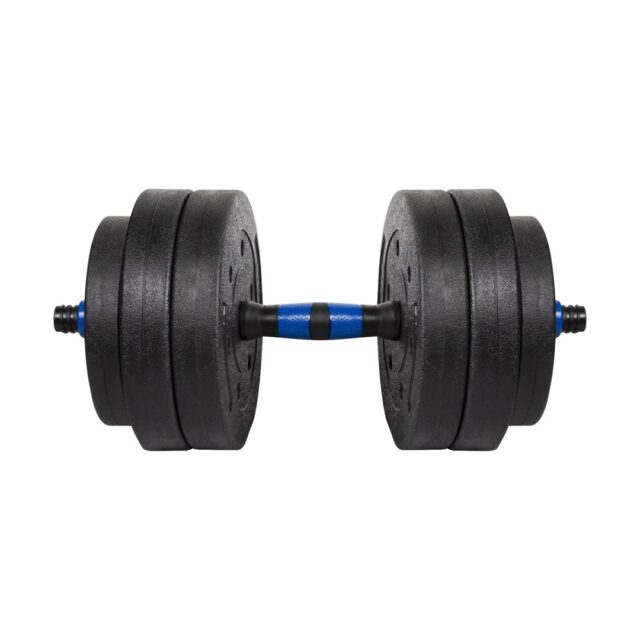 REBEL ACTIVE Adjustable bituminous dumbbell with connector 1x20kg - imagine 4