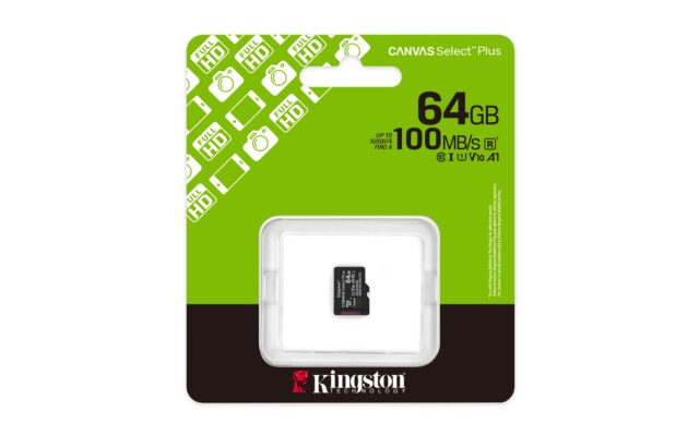 Kingston Technology 64GB micSDXC Canvas Select Plus Gen3 100R A1 Single Pack w/o ADP - imagine 3