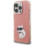 Case Karl Lagerfeld IML Aquarelle        Choupette & Logo for iPhone 16 Pro pink - imagine 2