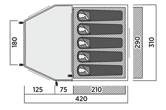 5-person tent Easy Camp Kinn 5 - imagine 6