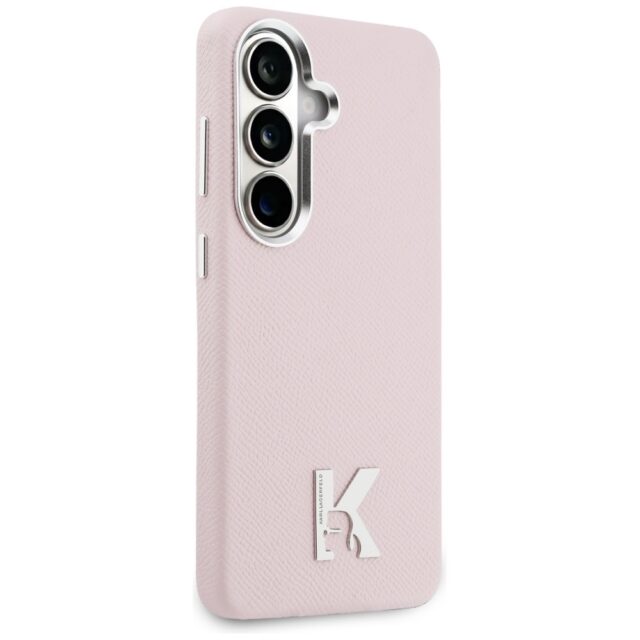 Case Karl Lagerfeld K Metal Logo MagSafe for Samsung Galaxy S26 pink - imagine 4