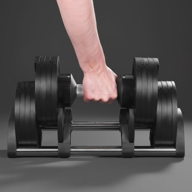 REBEL ACTIVE Cast iron automatic dumbbell 36kg  2kg increments - imagine 7