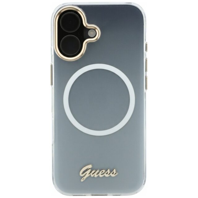 Case Guess IML Gradient Script Metal     MagSafe for iPhone 17 white - imagine 3
