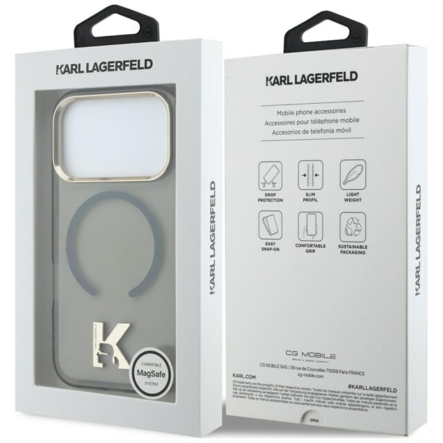 Case Karl Lagerfeld IML K Head Logo      MagSafe for iPhone 17 Pro Max black - imagine 8