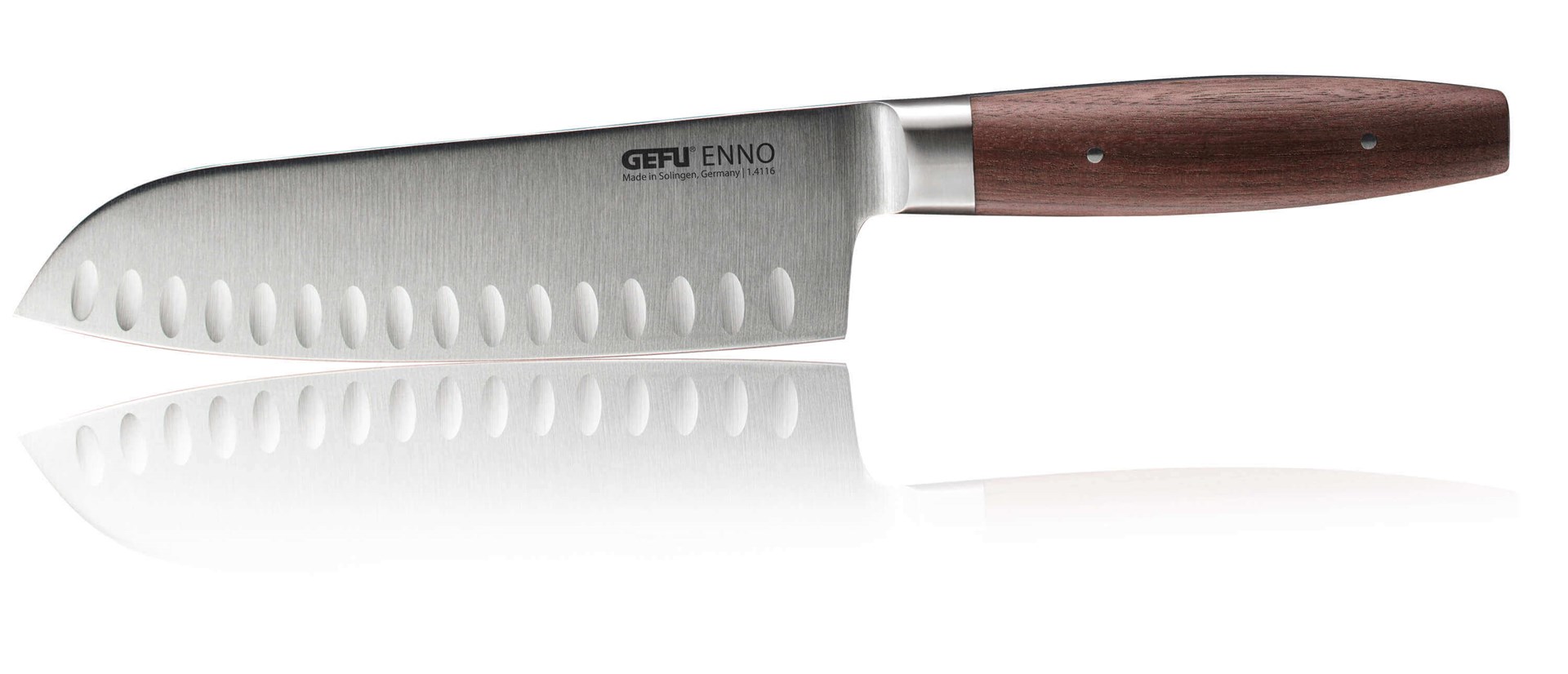 cps-efd100e2f86306ad6724d57c9f07e6da-2026-03-30-00-23-09 GEFU ENNO Santoku Knife with Grooves 18 cm - imagine 1