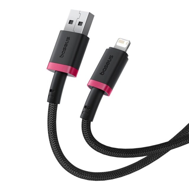 Baseus Dura Type A to IP 2.4A fast charging cable Black  Red - imagine 3