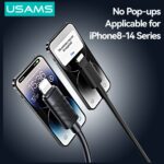 Cable USAMS U94 12W Lightning to USB-A 1m black - imagine 3