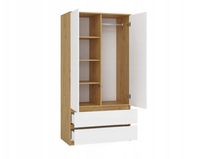 MALWA SS-90 wardrobe  artisan oak/white - imagine 2