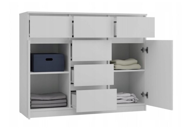 MALWA 2D6S WHITE CHEST OF DRAWERS - imagine 4