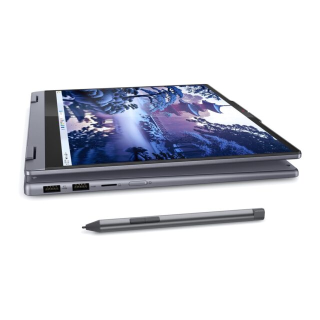 Lenovo IdeaPad 5 2-in-1 14IRH9 i5-13420H 14  WUXGA OLED 400nits Glossy 60Hz Touch 16GB LPDDR5x-5200 SSD512 57Wh Intel UHD Graphics Win11 Luna Grey - imagine 4