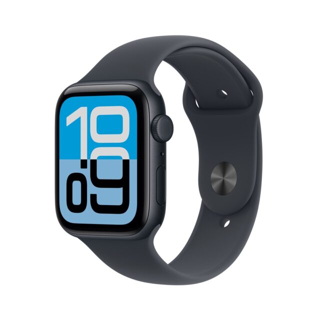 Apple Watch SE 3Â GPS + Cellular 44mmÂ Midnight Aluminium Case with Midnight Sport Band - M/L - imagine 3